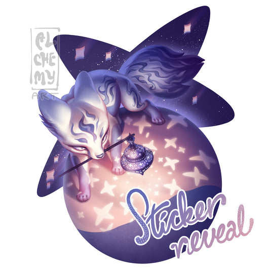 Die Cut Vinyl Milky Way Fennec Fox Sticker