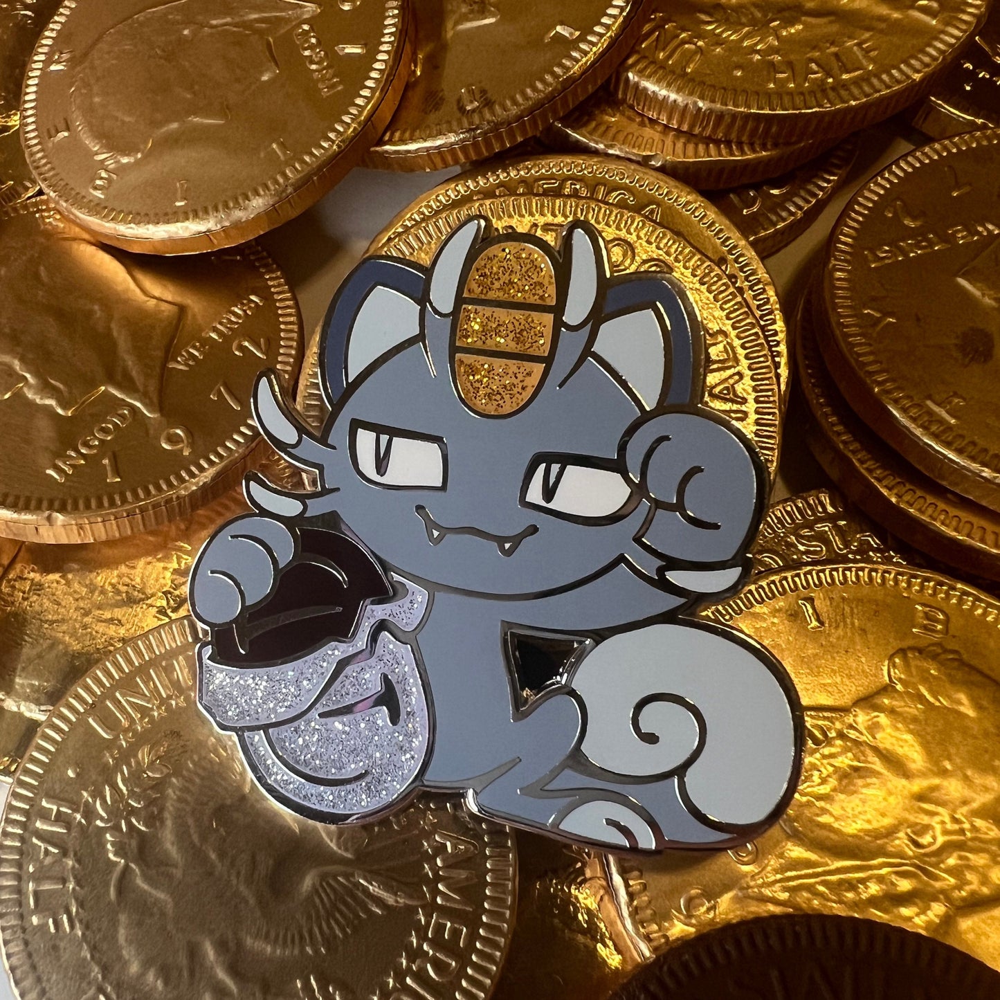 #052 Sassy Chocolate Coin Pin
