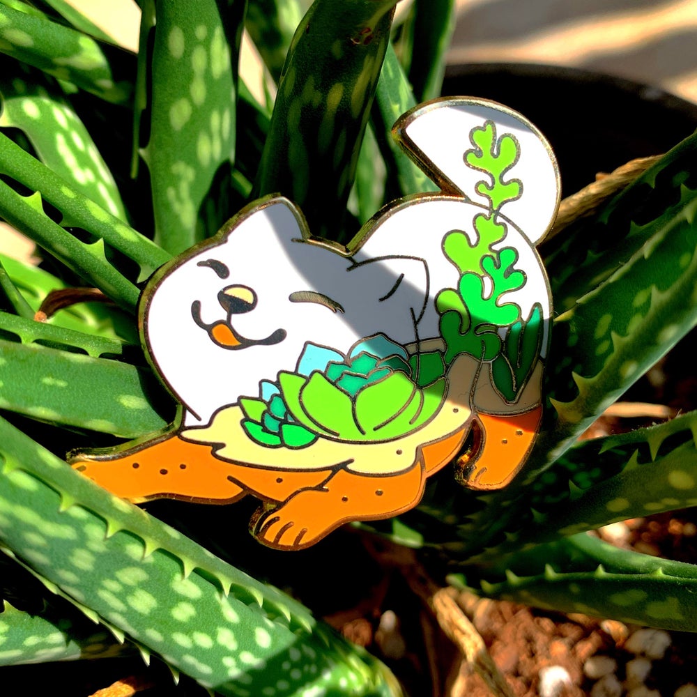 succulent lapel pin [Original] Succulent Dog Pin Secondary