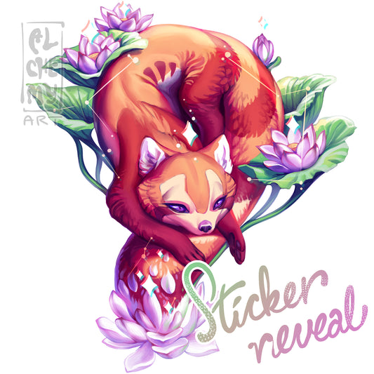 Die Cut Vinyl Milky Way Red Panda Sticker