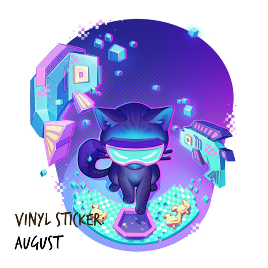 Die Cut Vinyl Digital Cat Sticker