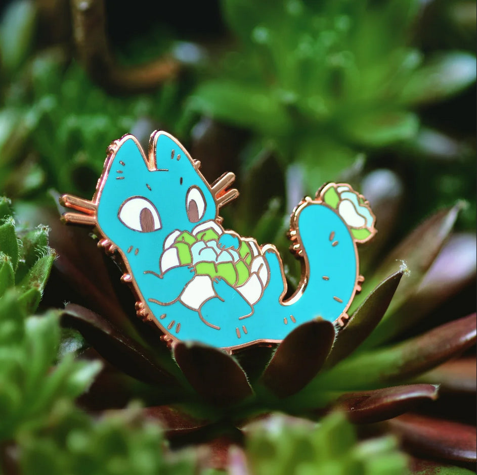 Original] Succulent Cat Pin – Alchemy Art