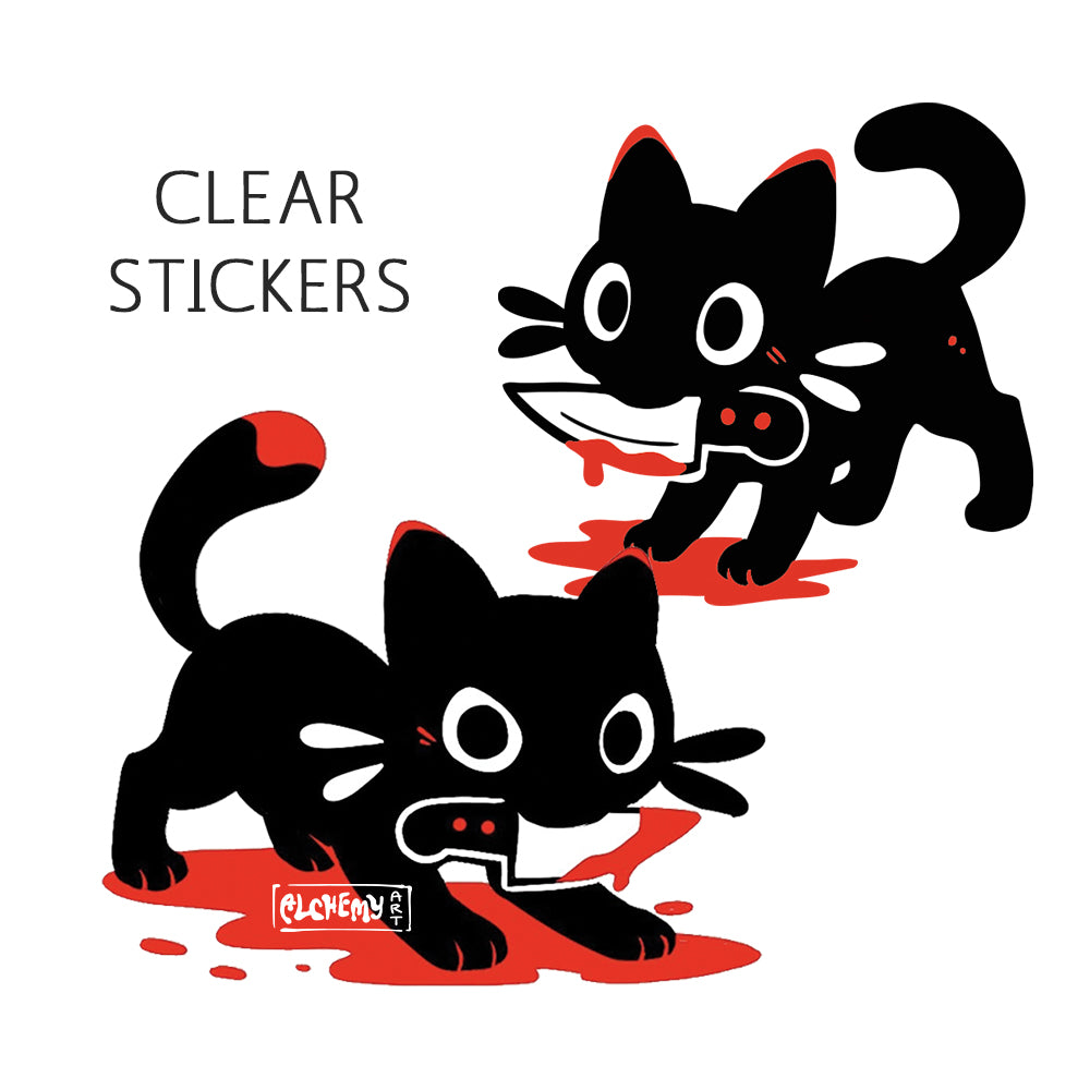 Die Cut Murder Mittens Stickers [Clear]