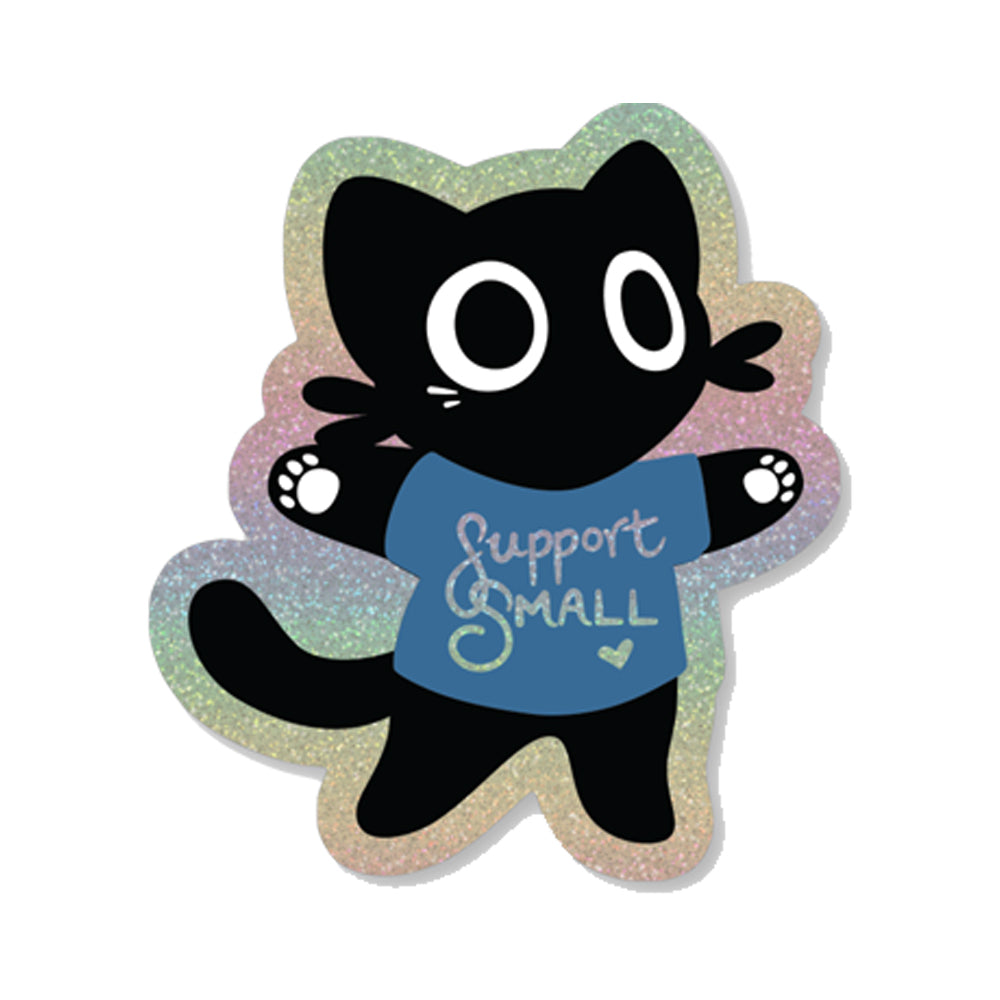 Die Cut Vinyl "Support Small" Sticker [Glitter]