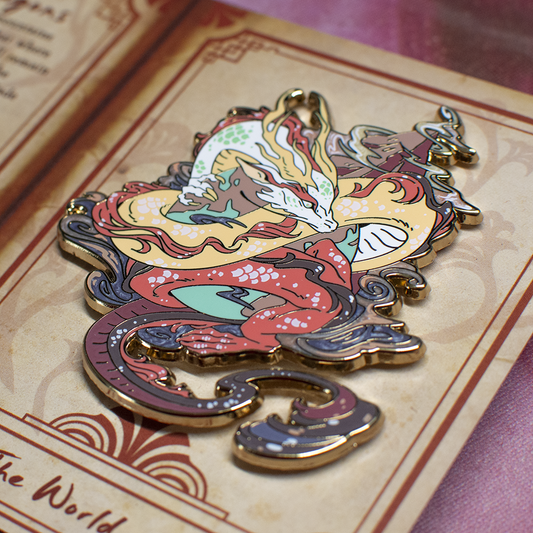 [Fairy Tale] Four Dragons Enamel Pin - Original