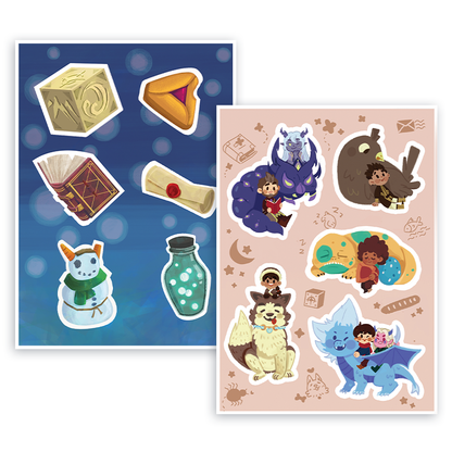 MOTS Bundle 05: Dragon Prince Sticker Sheets + Echoes of Thunder Book