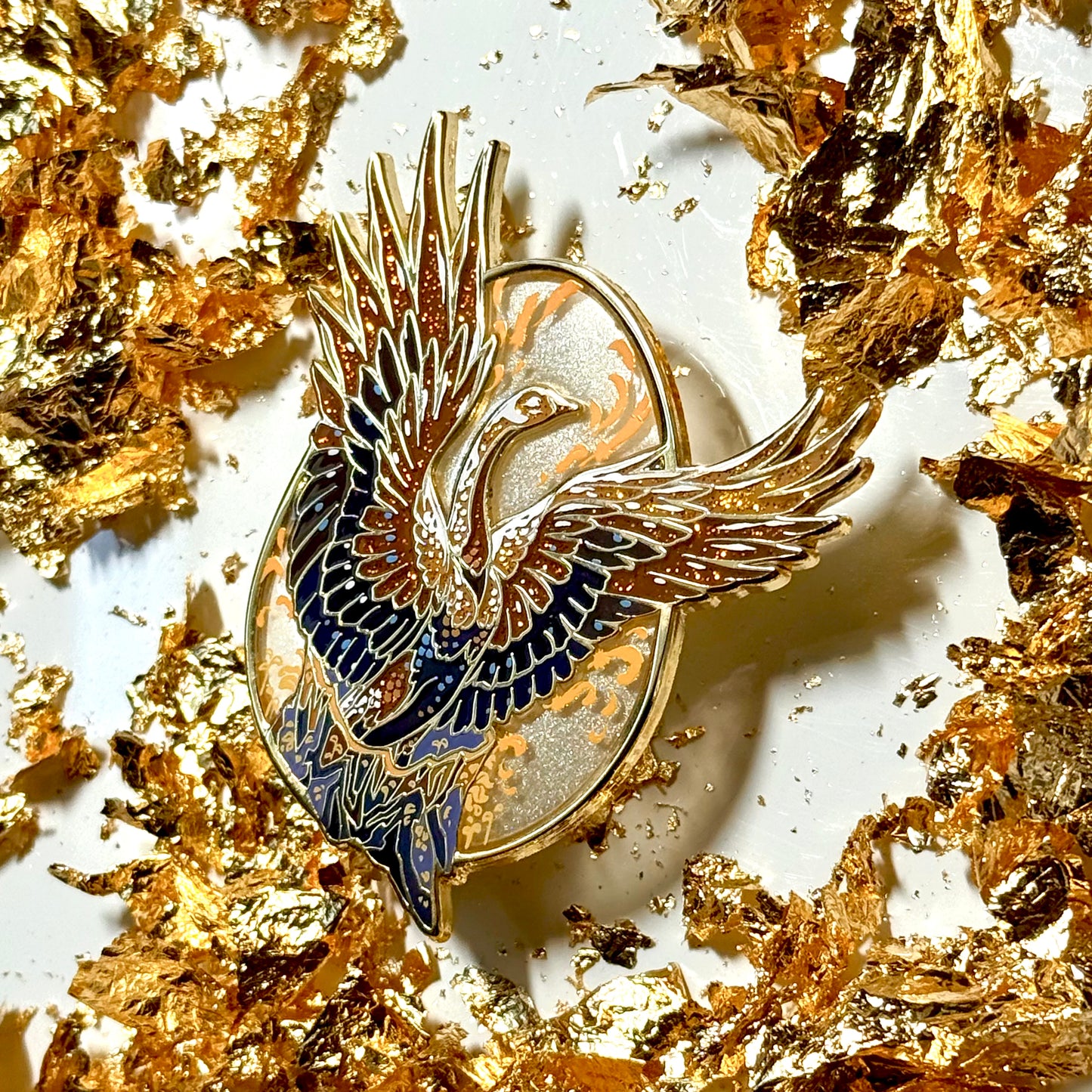 [Fairy Tale] Golden Goose Enamel Pin - Pearldust [Wheel of Fortune]