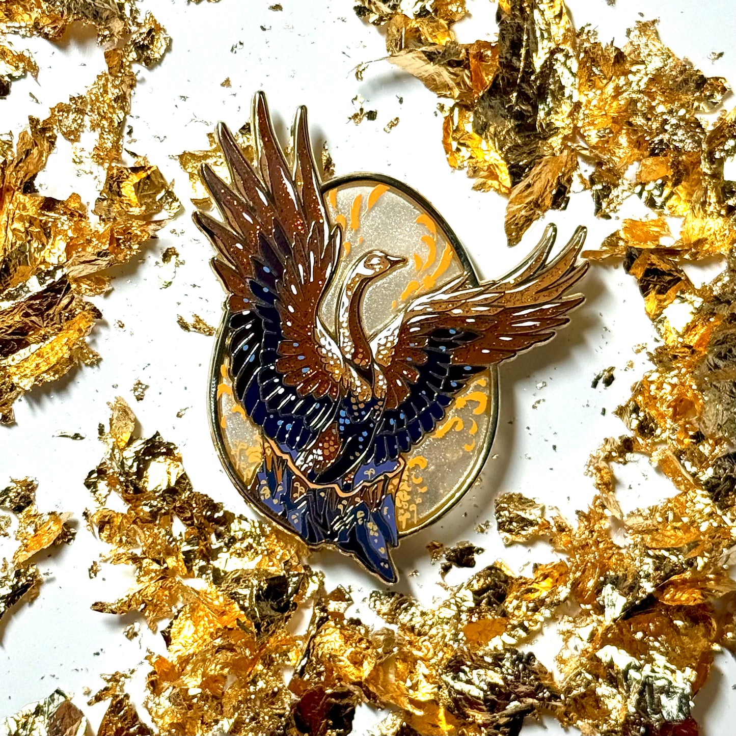 [Fairy Tale] Golden Goose Enamel Pin - Pearldust [Wheel of Fortune]