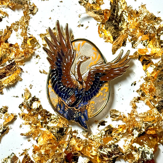 [Fairy Tale] Golden Goose Enamel Pin - Pearldust [Wheel of Fortune]