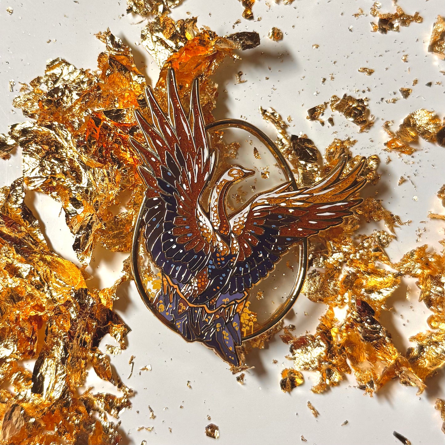 [Fairy Tale] Golden Goose Enamel Pin - Flecks [Wheel of Fortune]