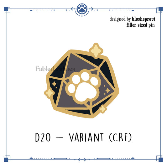 [Purrtagonists] D20 Dice - Black