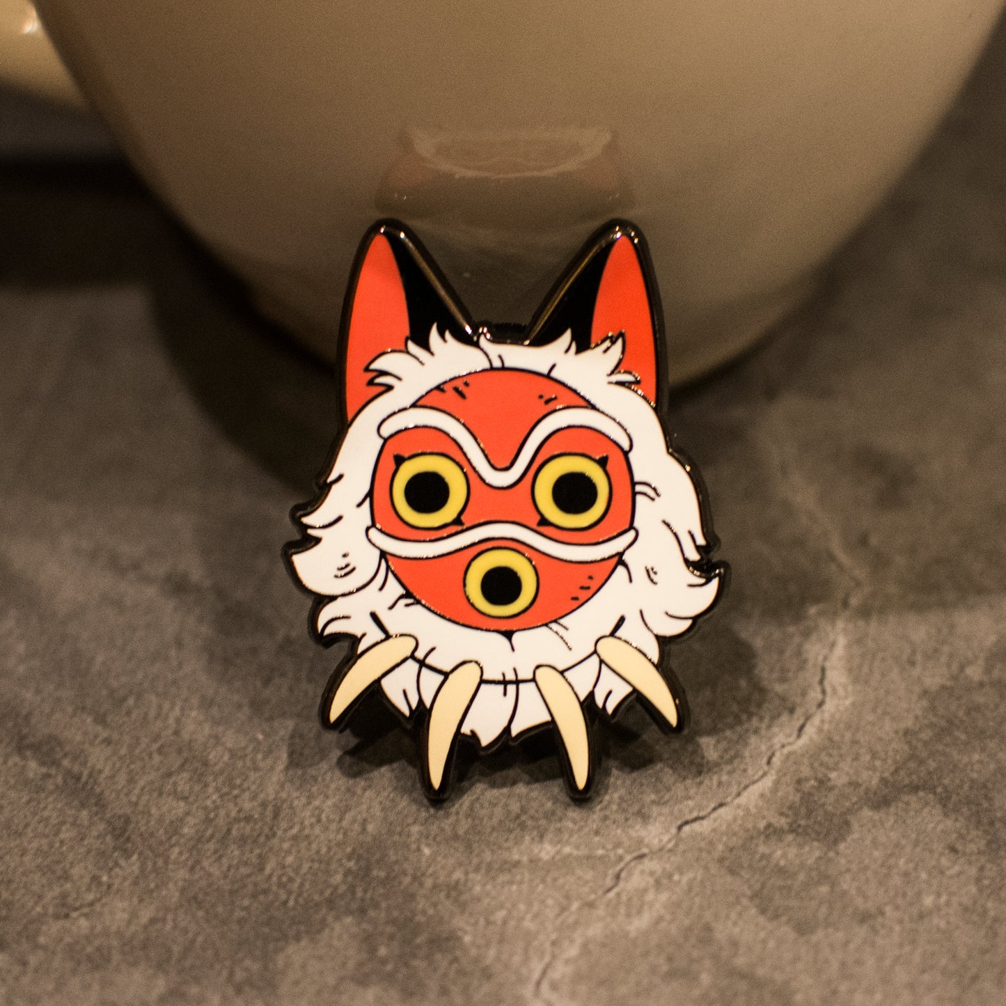 Wolf Mask Enamel Pin