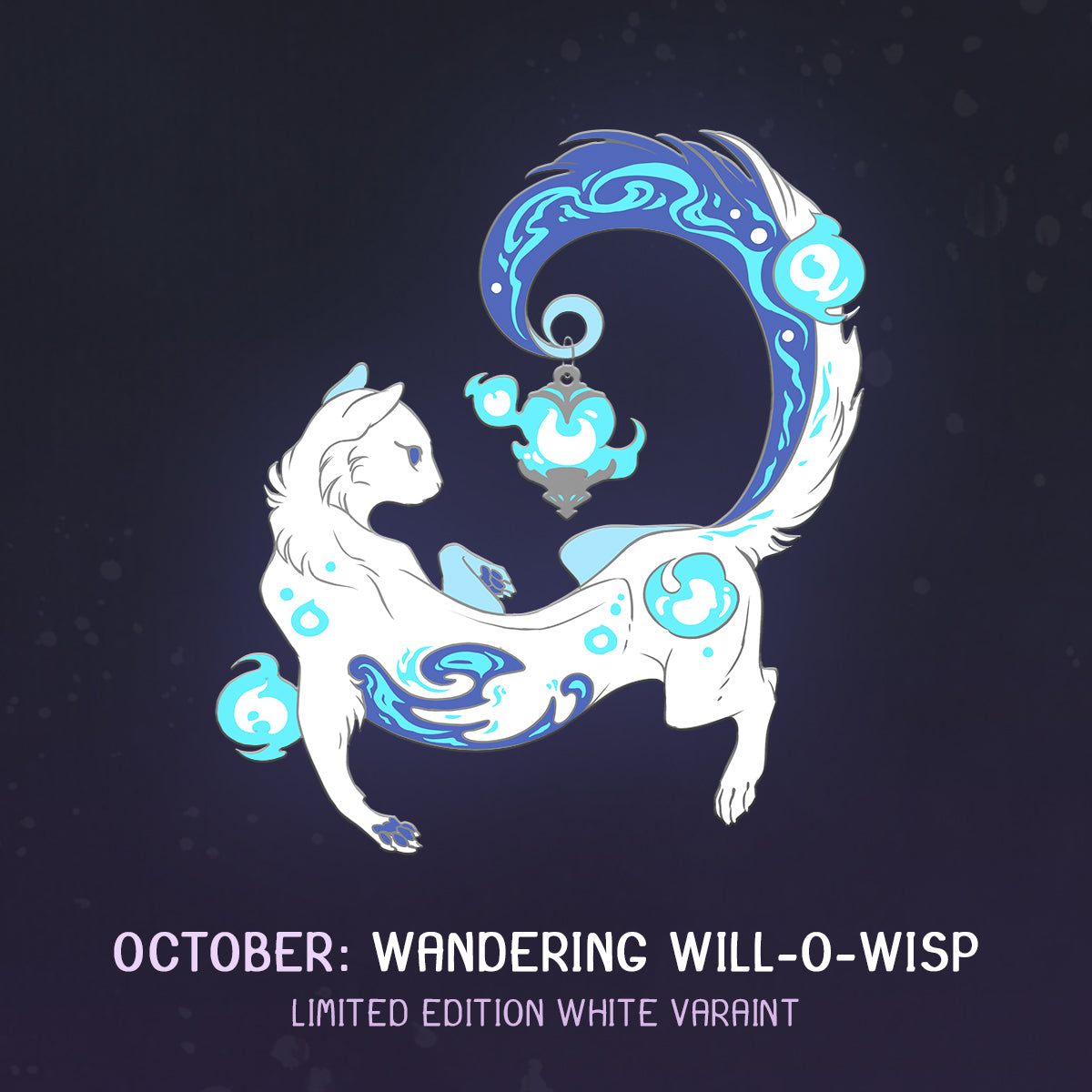 Mythology] White Wandering Will-o'-Wisp Enamel Pin – Alchemy Art
