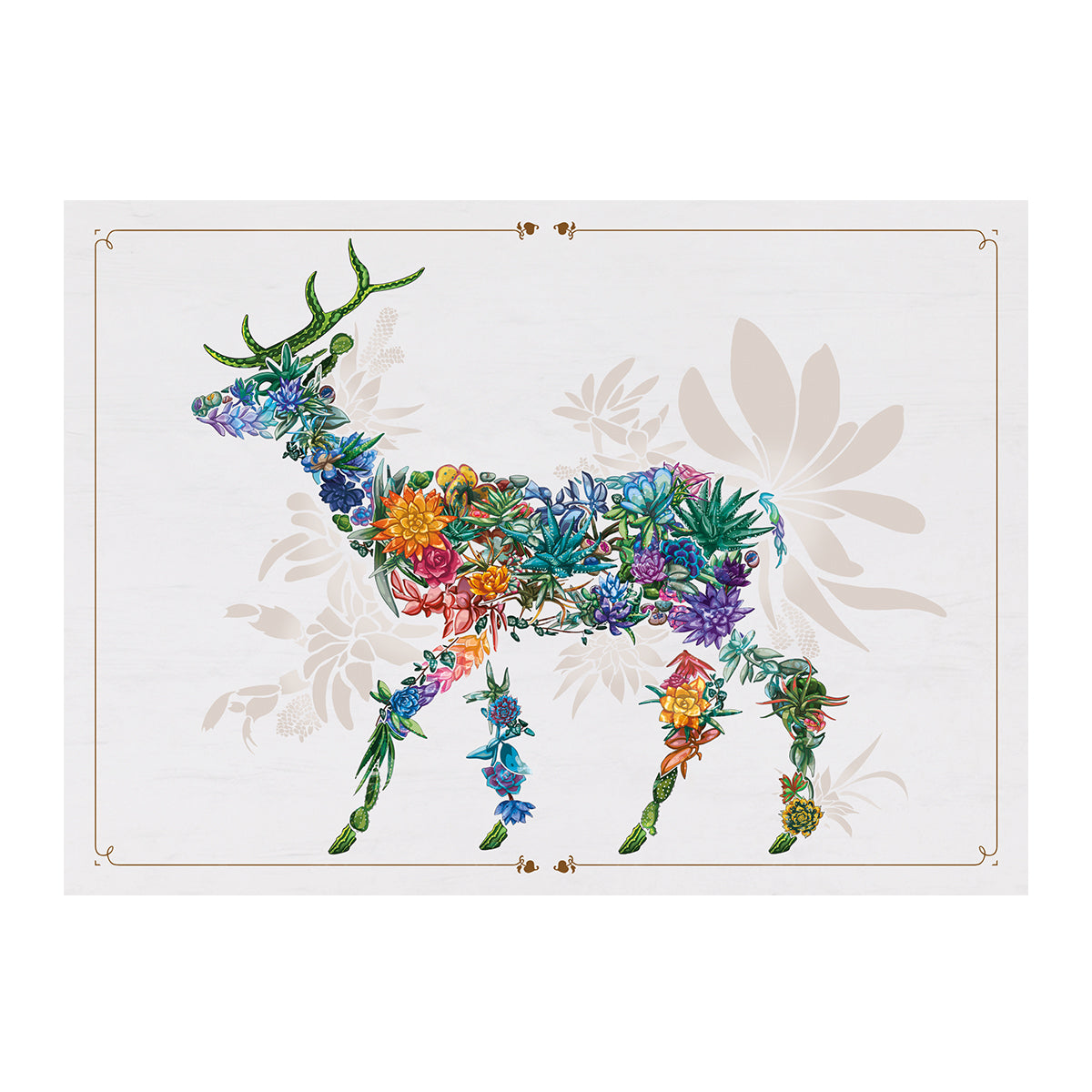 [Postcard] Fawna (Succulent Deer)