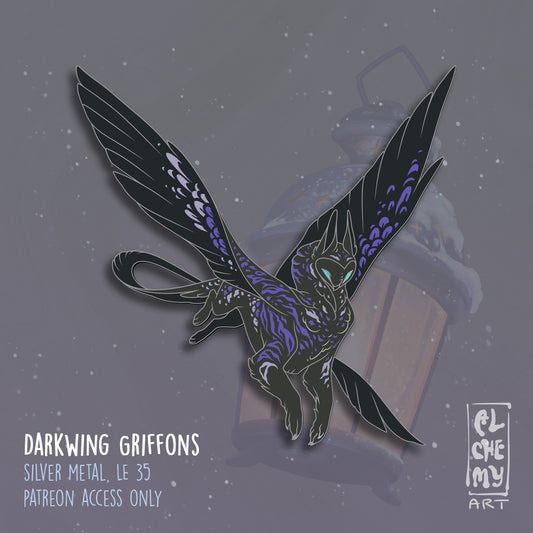 [Mythology] Nightwing Griffon Pin - Blue Eye Variant