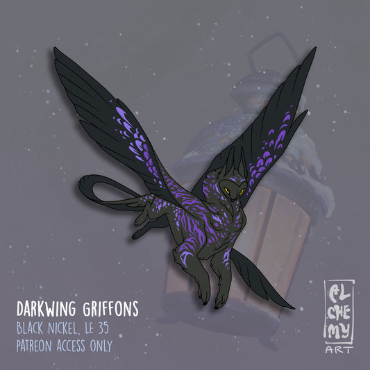 [Mythology] Nightwing Griffon Pin - Yellow Eye Variant