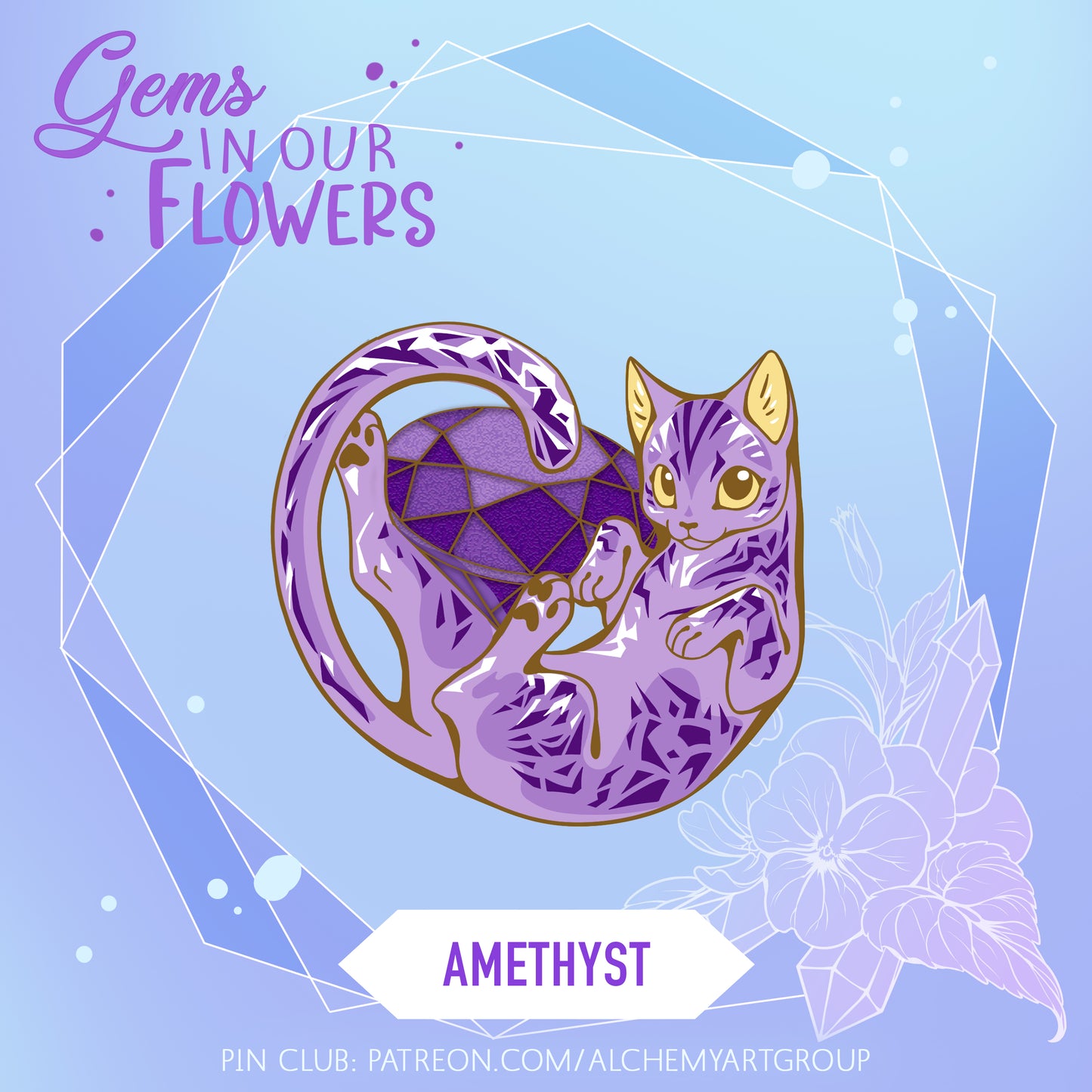 [Gems in our Flowers] April Birthstone - Auction Design