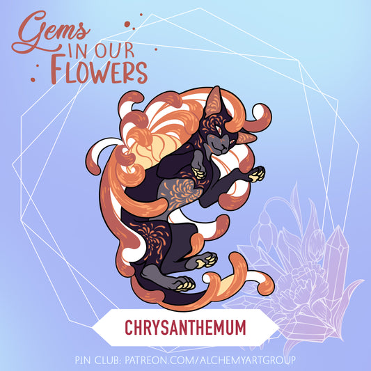 [Gems in our Flowers] Chrysanthemum - November Birthflower [Preorder]
